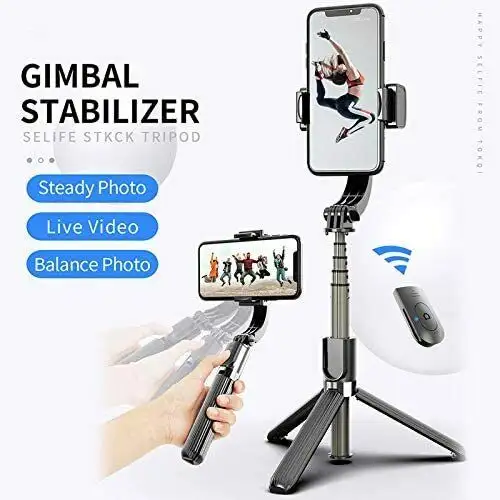 Gimbal Stabilizer L08 Selfie Stick Tripod for Smartphones in Cell Phone Accessories in Guelph - Image 3