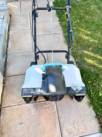 The electric snow blower works very well., View more