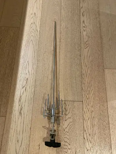 BBQ GRILL PITCH ROTATING FORK OUTDOOR ROAST, View more