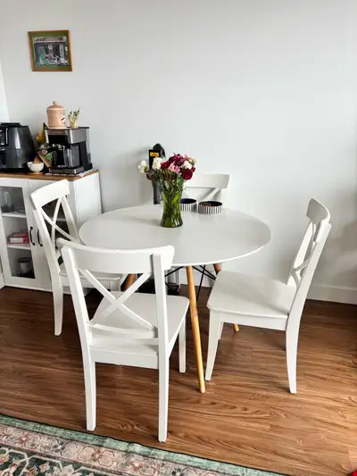 Ikea four dining chairs paid 360$ + tax has been lightly used still in perfect condition