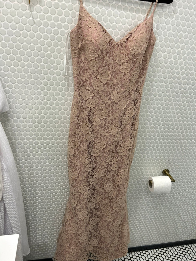 beautiful blush pink lace fitted gown/ prom dress in Women's - Dresses & Skirts in City of Toronto - Image 3