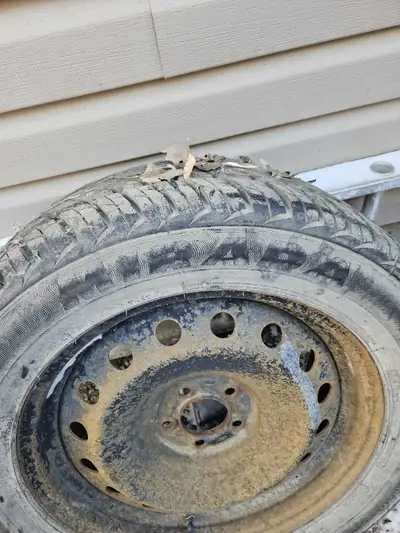 Used rim with a 255/55-R-18 - Mirada performance -M/S tire ! The tire is near new ! Five Hole steel...