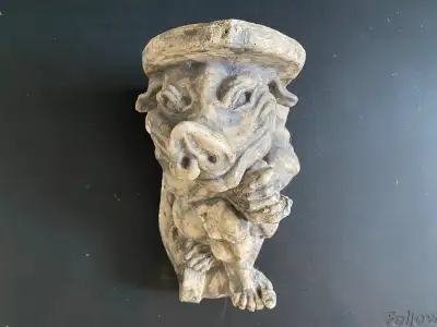 Large Plaster Gargoyle Plant Wall Shelf Stand, View more