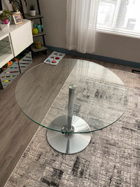 Round Glass Table - seats 4