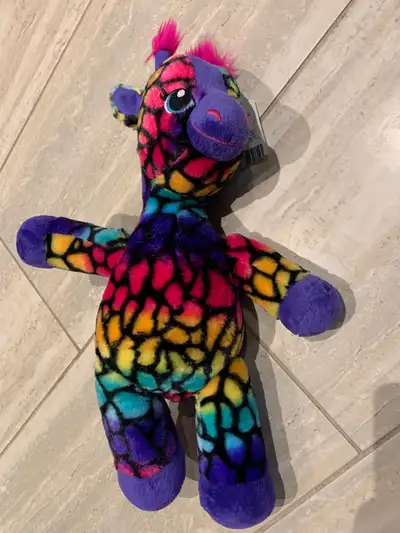 Stuffed but only displayed so it is in excellent condition. Tag still on but name is written on it....