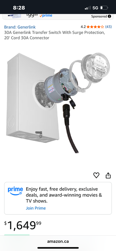 Generlink Surge Protector - Electrical for Generators, View more