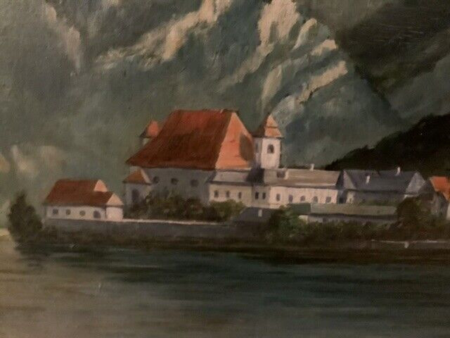Vtg Acrylic Ptg of a Small Scenic Village (Framed by Simpson’s) in Arts & Collectibles in Belleville - Image 2