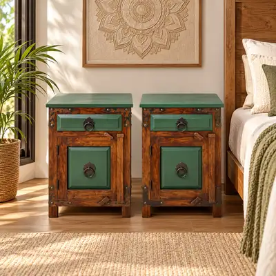 Tables de chevet en bois d’acacia , View more