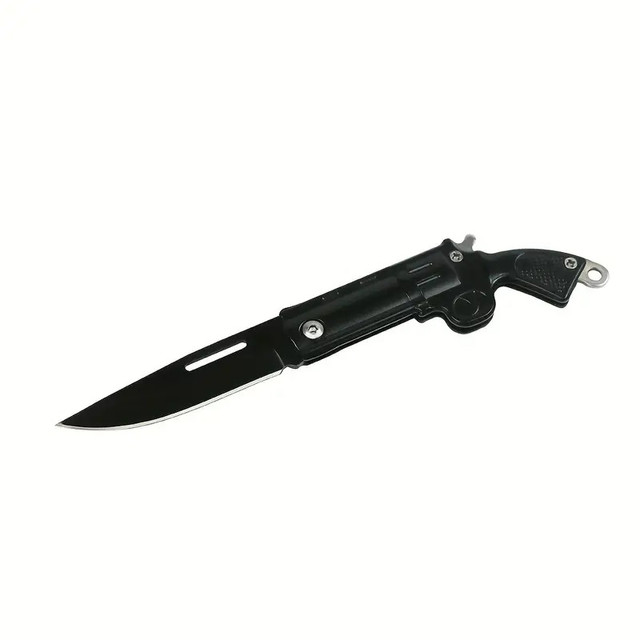 Collectable Mini Gun Shape Folding Knife Stainless Steel in Arts & Collectibles in Cornwall
