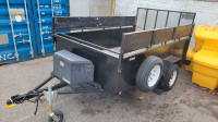 USED 6ft x 10ft Utility Trailer w/Ramp Gate,Tool Box,Spare Tire