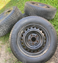 195/65r15 Michelin Winter tires in rims for Civic
