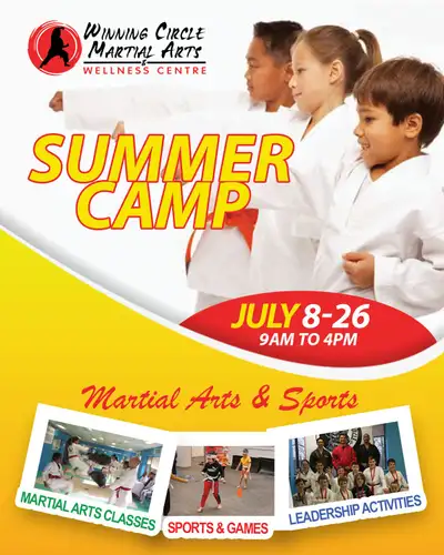 Martial Arts and Sports Camp - Limited Availability for July 14-18 & Aug 11-15 Visit www.winningcirc...