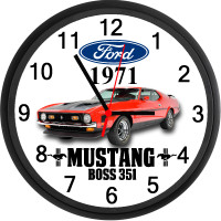 1971 Ford Mustang BOSS 351 Custom Wall Clock - Brand New Classic