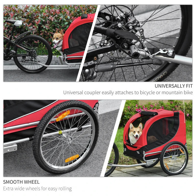 Aosom Dog Bike, Trailer Pet Cart, Bicycle Wagon, Travel Cargo in Fishing, Camping & Outdoors in City of Toronto - Image 3