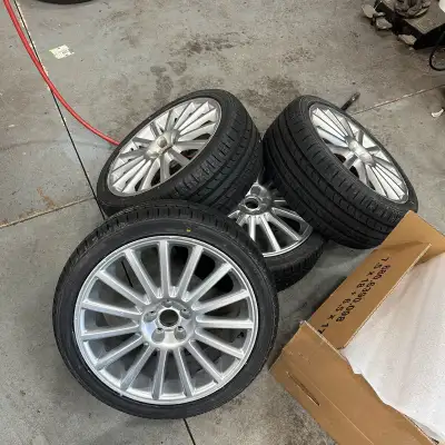 Set of 4 rims and tires for sale: 18” OEM VW Golf Mk4 R32 “Aristo” wheels. 5x100 18x7.5 ET 38. 57.1...