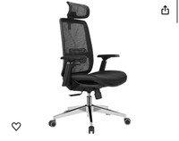 Ergonomic Mesh Office Chair with Headrest - High Back Computer D