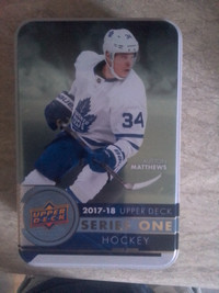 2017 upper deck hockey tin with free mint card inside