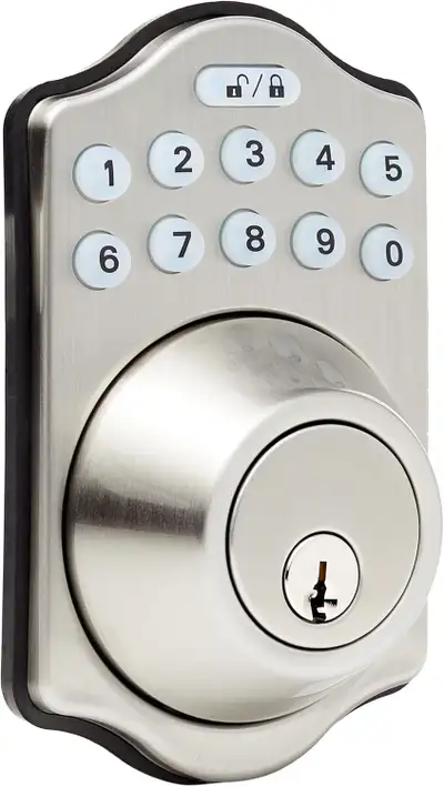 New Amazon Basics Electronic Keypad Deadbolt Door Lock with Touc, View more