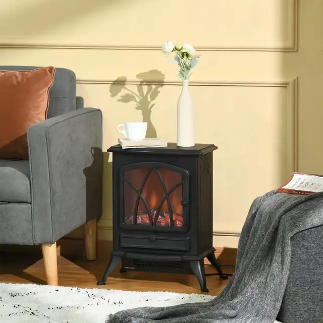 750W/1500W Free Stand Electric Fireplace Stove Heater Adjustabl in Stoves, Ovens & Ranges in Markham / York Region - Image 10