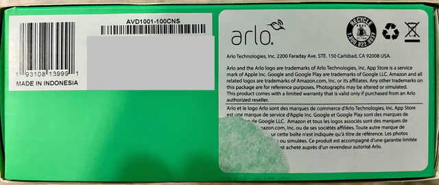 Arlo Essential Wired Video Doorbell in General Electronics in Oakville / Halton Region - Image 3