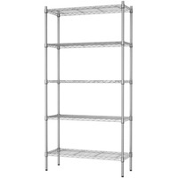 5 Tier Storage Rack - Wire Shelving Unit Storage Shelves with Wh