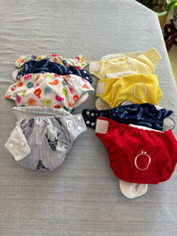 8 x omaiki cloth diapers 3 styles 