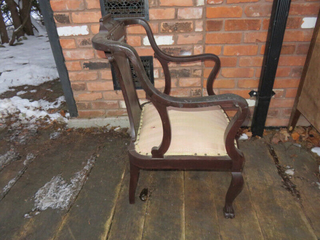 2 Solid Wood Antique Parlour Chairs in Arts & Collectibles in Oakville / Halton Region - Image 3