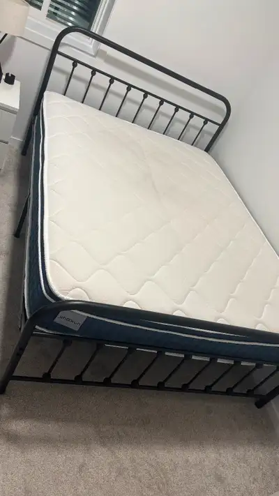 Bed frame with mattress Queen size, View more