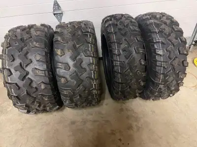 Brand New. XPS by CanAM. Front - 26 x 8 R14 MST Rear - 26 x 10, R14 MST. 6 ply tires.