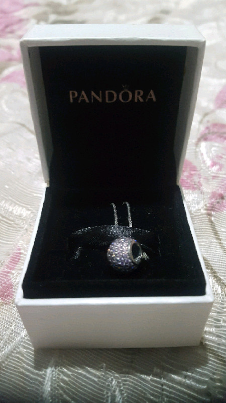  PANDORA ROSE Gold GEMSTONE PENDANT WITH 18" STERLING SILVER CHN in Jewellery & Watches in Oshawa / Durham Region