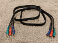 BGI Component HD RGB Video RCA Cable - Red Blue Green - 6 Feet