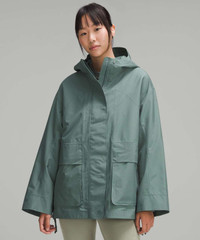 Lululemon Oversized Hooded Rain Jacket (Medium Forest) NWT $95