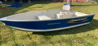 For sale 2010 PRINCECRAFT UNGAVA 12’ long in excellent condition. Snap on cover that matches. Boat s...