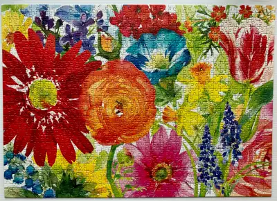 Casse-tête 1000 Puzzle Ravensburger: Fleurs multicolores, View more