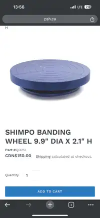 SHIMPO BANDING WHEEL 9.9" DIA X 2.1" H pottery wheel 
