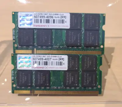 2GB, $10 each; OEM Transcend made; perfect working condition; Price for each; cash only; $15 for bot...