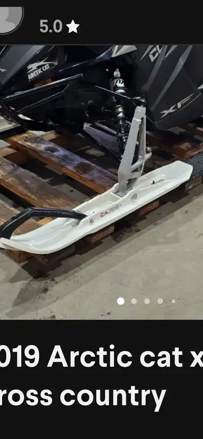 For sale is a pair of used CA Pro XPT snowmobile skis, offering enhanced performance and handling on...