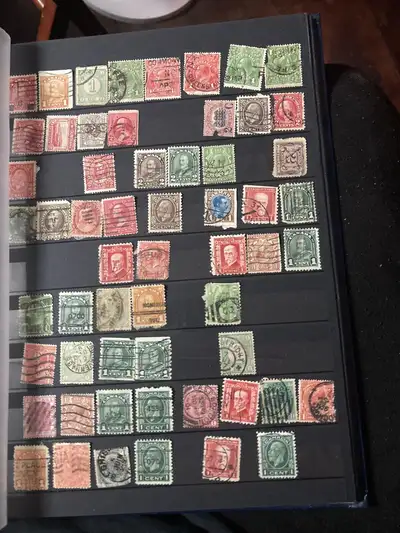 Large book of collectors stamps private collection pictures only show several ages of large lot