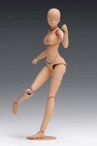 Movable Body Female Light Brown Deluxe Plastic Model Kit