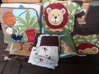 Lot of Safari Themed Baby Items, View more