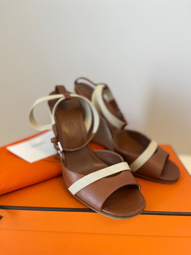 Preloved Authentic Hermes Wedge Sandals in Women's - Shoes in Winnipeg