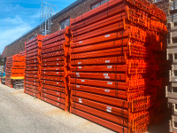 Used 8’ x 3” RediRack beams for pallet racking. 1000’s in stock!