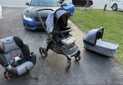 selling a used stroller with car seat, View more
