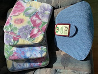 Chair pads (set of  4), placemats and  coasters
