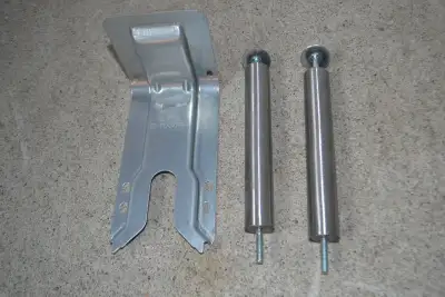 Stainless extension rods and corner bracket, View more