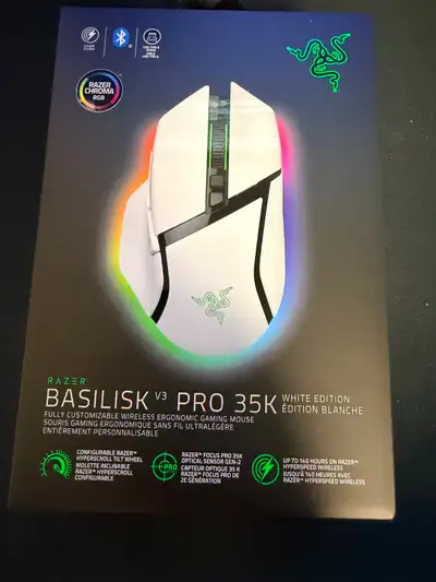 Razer Basilisk V3 Pro 35K White Edition Gaming Mouse NEW, View more
