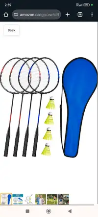 2-4 Player Badminton Rackets Set for Adults Kids,Lightweight & S