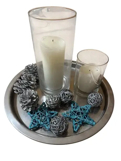 Holiday Centerpiece Decor – Candle Tray Set (Winter/Christmas), View more