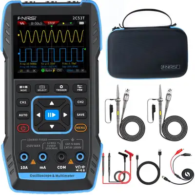 FNIRSI 2C53T 3-in-1 50MHz 2CH Oscilloscope Multimeter, View more