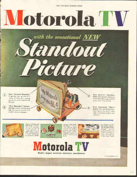 Large (20 x 13 ½ ) 1952 2-page ad for Motorola TVs in Arts & Collectibles in Dartmouth - Image 3